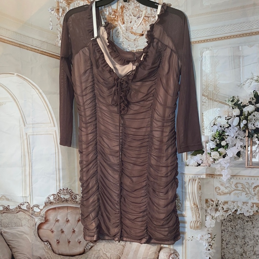 Plus size ruched dress